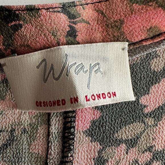 Wrap London Sheer Floral Scoop Neck Dark Romantic Short Sleeve Tunic Dress 8 - Picture 7 of 11